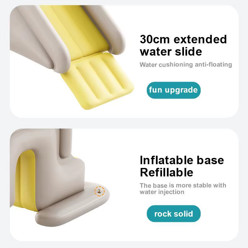 Toboggan aquatique gonflable compact 1 pièce