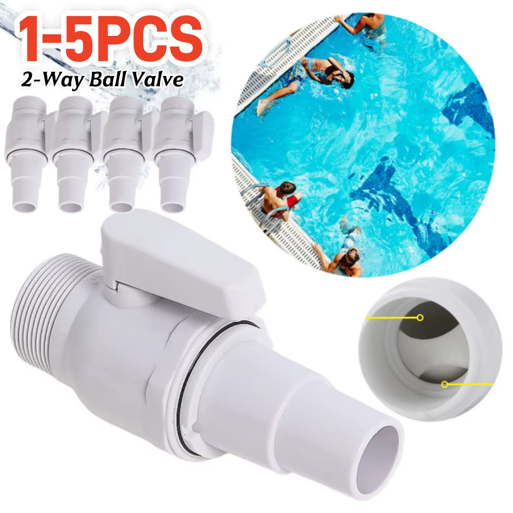 Vanne à boisseau sphérique 2 voies 1-5X pour pompe de piscine