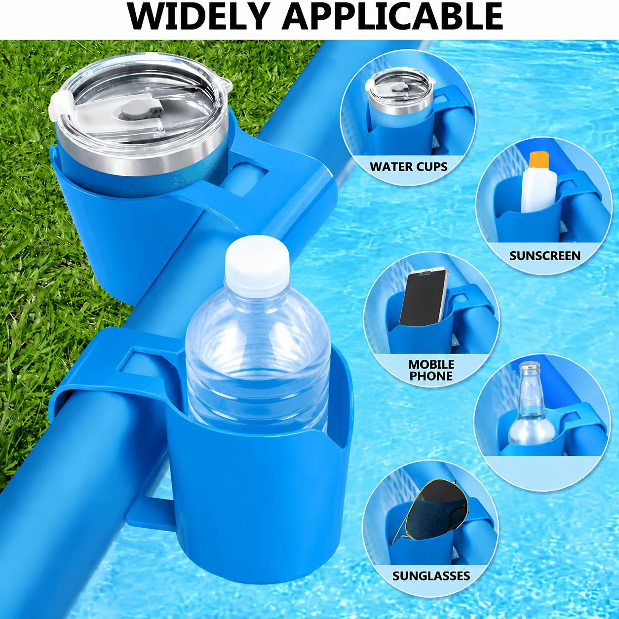 Porte-gobelet robuste pour piscine