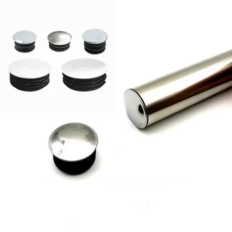 Bouchons de tuyaux ronds en acier inoxydable, embouts d'obturation, bouchons d'insertion, accessoires de meubles, diamètre 16 20 22 25 40 50 60mm