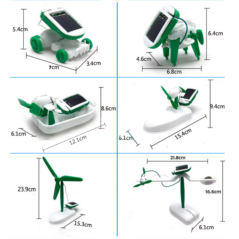 Kit robotique solaire 6 en 1 pour enfants, bricolage, voiture électrique, cadeau pour garçons, jouets pour enfants, nouveau, 62