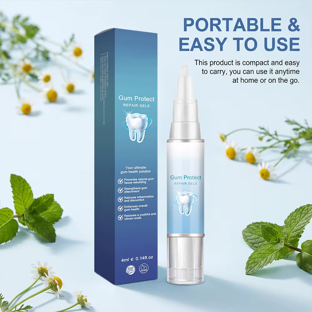 Gel de thérapie gingivale et stylo blanchissant pour les dents, protège l'haleine fraîche, soulage les douleurs et répare les gencives abîmées