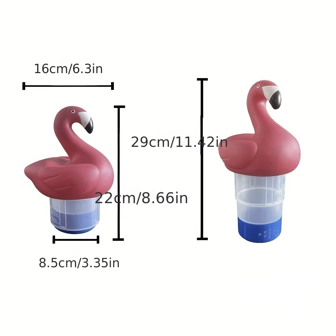 Distributeur de chlore flottant en forme de flamant rose pour piscine