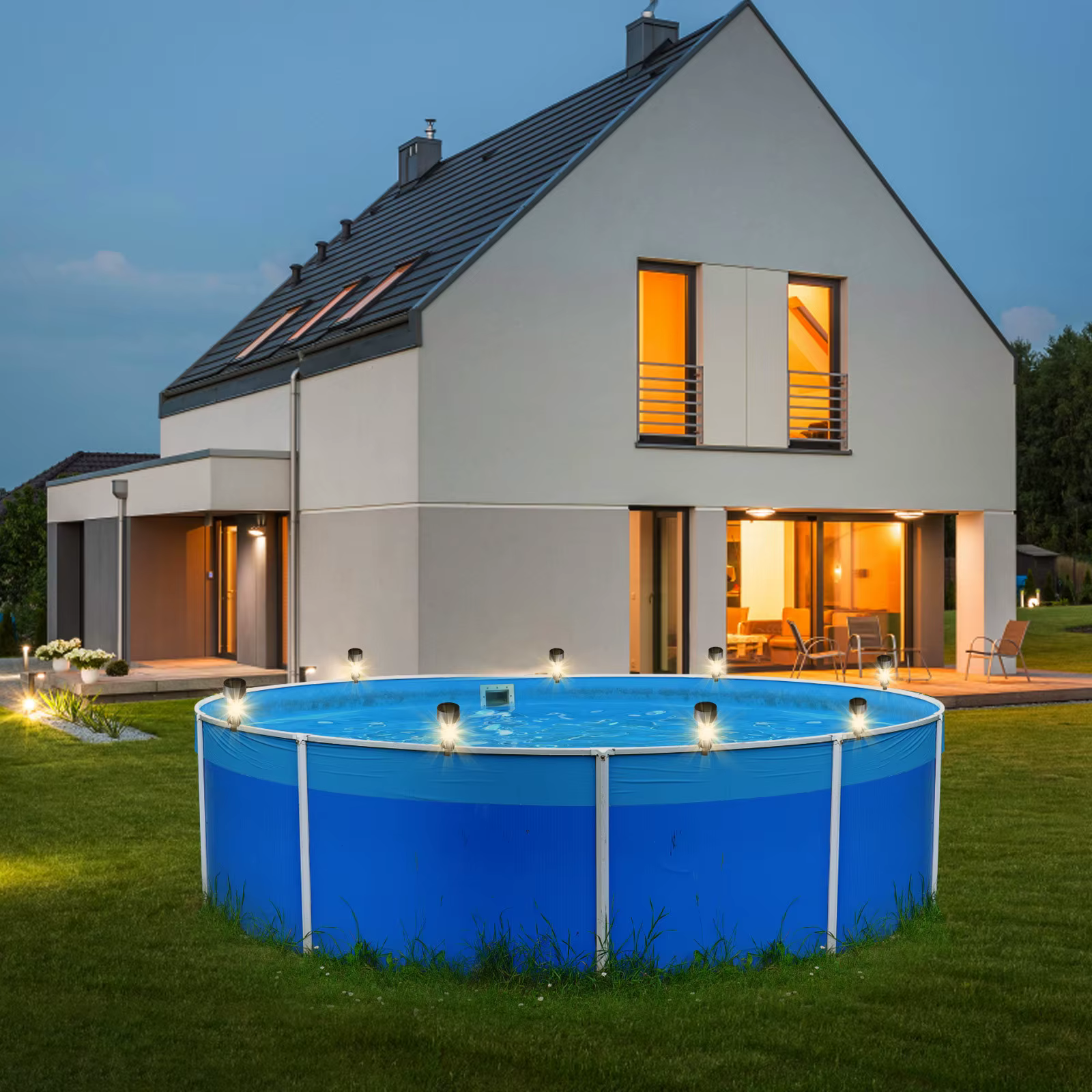 Cadre de lumière solaire pour piscine