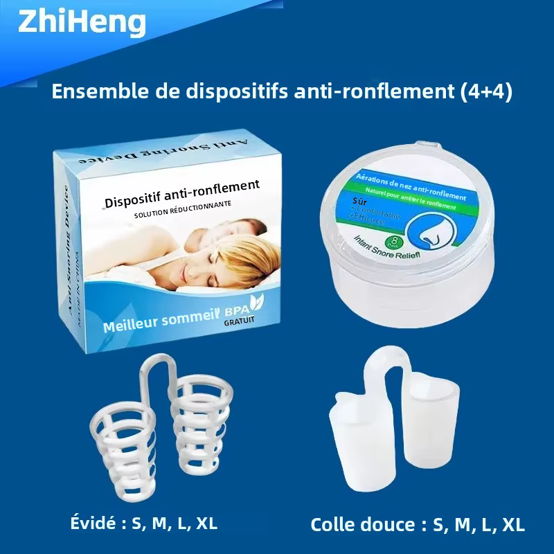 8 pièces Nouveau dispositif anti-ronflement et anti-apnée, aide au sommeil, soin de santé, aide respiratoire anti-ronflement