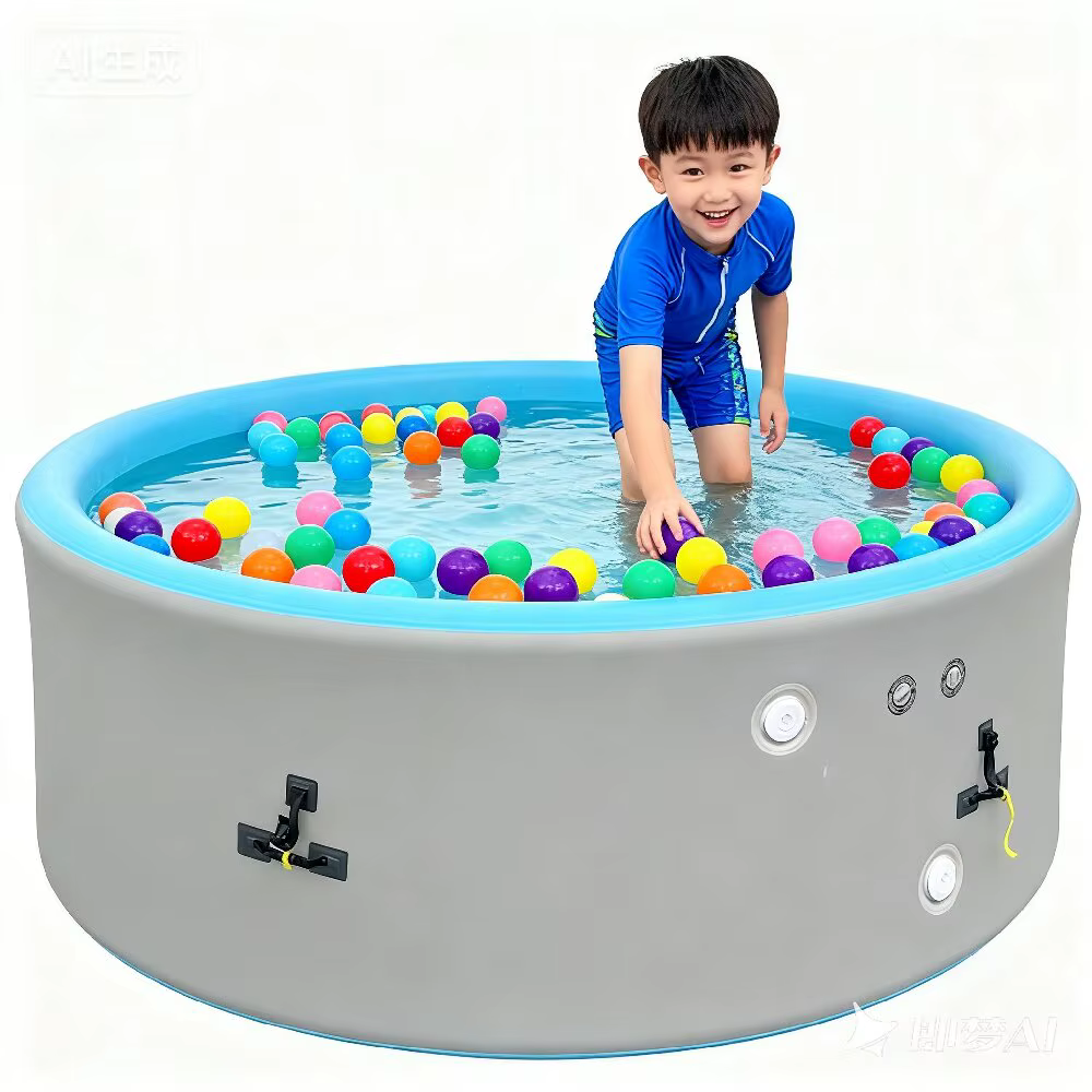 Piscine gonflable, piscine hors sol en PVC pour l'extérieur, piscine portable, piscine familiale ronde robuste pour enfants