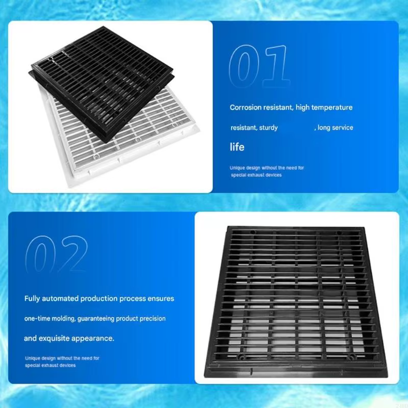 Couvercle vidange principal piscine carré en plastique ABS