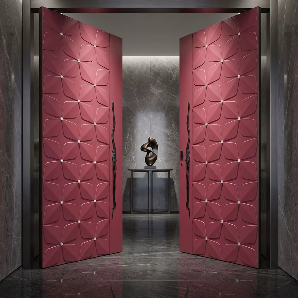 Porte d'entrée en aluminium intelligente