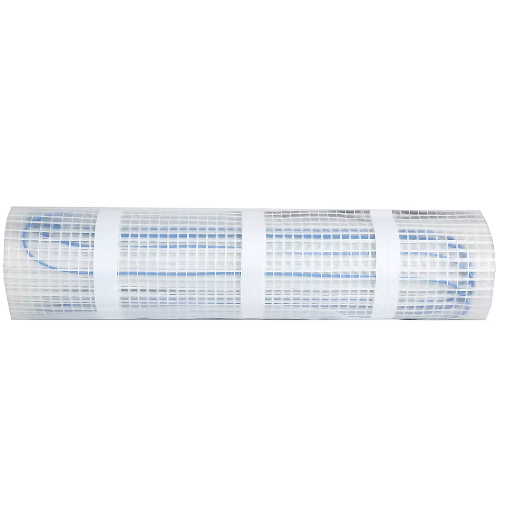 230V 150W/M2 électrique radiant sol double noyau chauffage fibre de verre maille tapis Kit système pour carrelage céramique porcelaine pierre