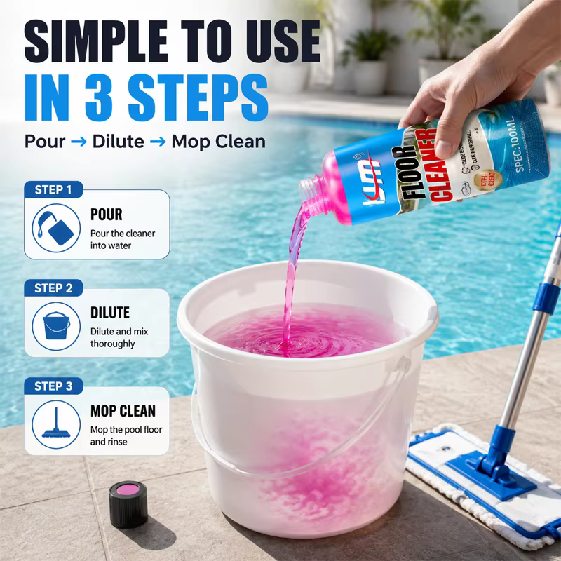 Concentré de nettoyant pour fond de piscine