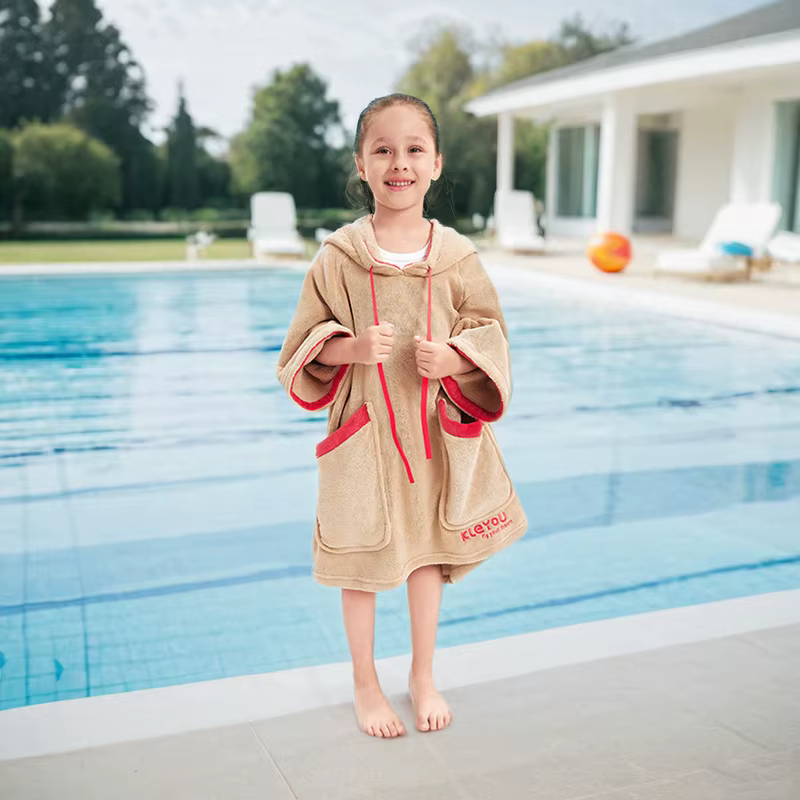 Serviette de Bain à Capuche pour Enfant Garçon et Fille de 2 à 12 Ans