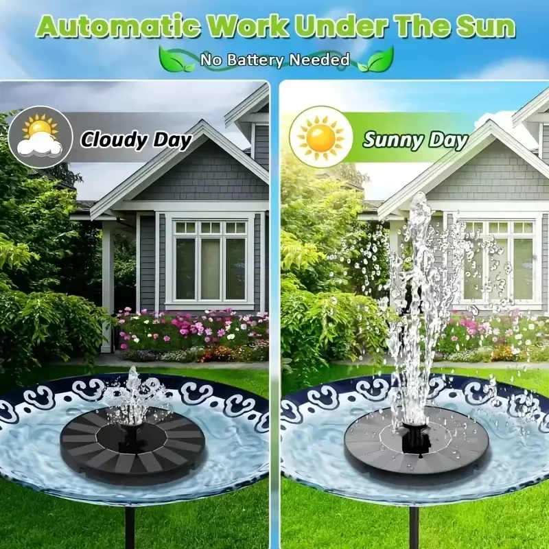 Pompes de fontaine à énergie solaire 13/16/18 cm : parfaites pour les piscines de jardin