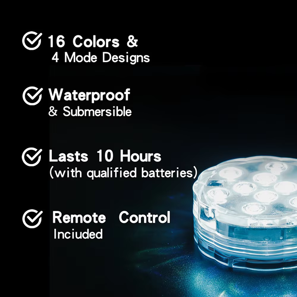 Lampe LED RGB 10 LED pour piscine