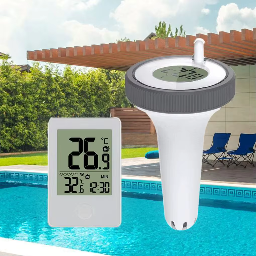 Compteur de température flottant thermomètre numérique de piscine Aquarium salles de bains