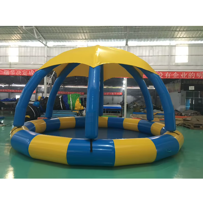 Piscine gonflable flottante ronde avec couverture