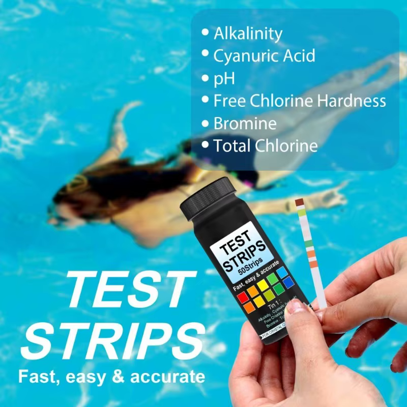 Bandelettes de test d'eau de piscine 7 en 1