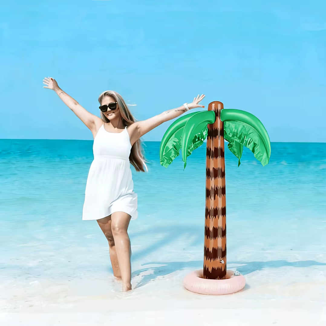 1 pièce Palmier gonflable de grande taille, décoration de fête pour plage et piscine, accessoire de palmier en ballon