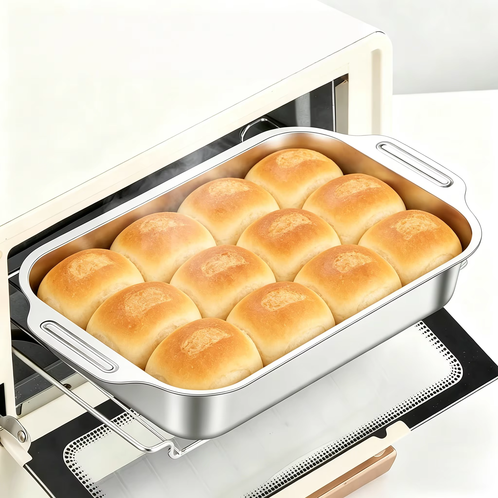Plaque de cuisson plate en acier inoxydable de 16