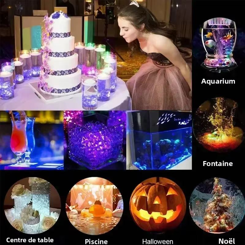 Lumière de piscine LED RGB 16 couleurs avec télécommande