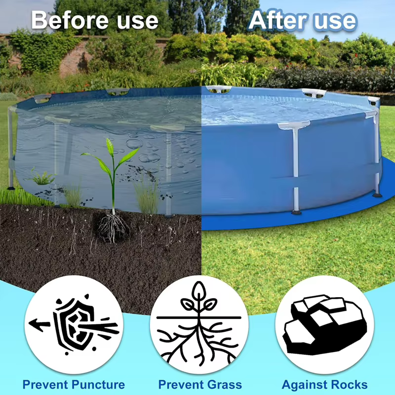 Bâche de sol de piscine extérieure