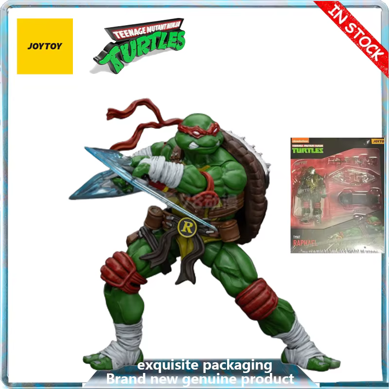 JOYTOY X Ninja Turtles 1/18 Figurines articulées finies Série de modèles de personnages Donatello/Raphael/Leonardo/Michelangelo