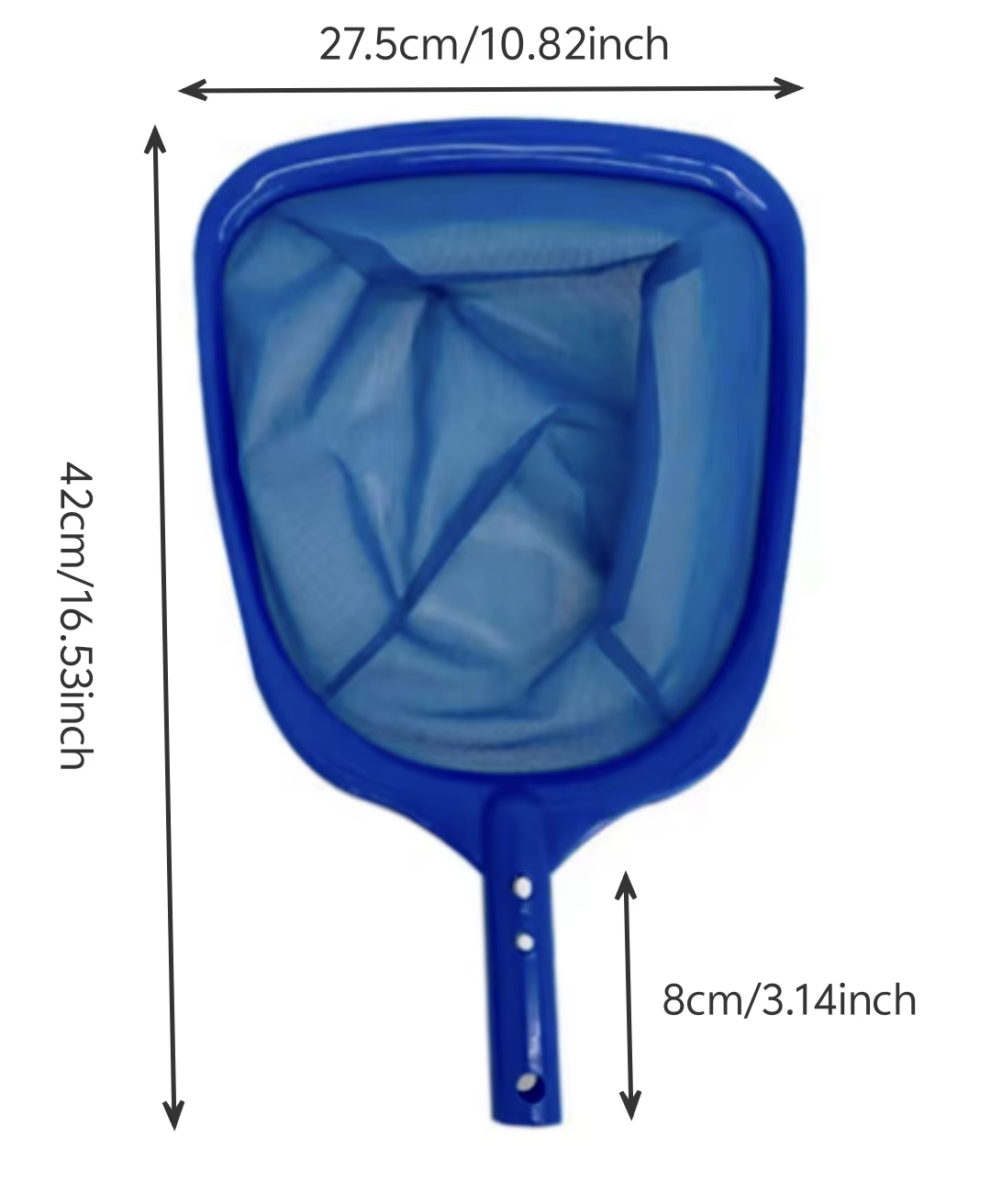 Épuisette bleue pour piscine - Nettoyeur efficace de feuilles et de débris avec poignée ergonomique pour l'entretien des piscines