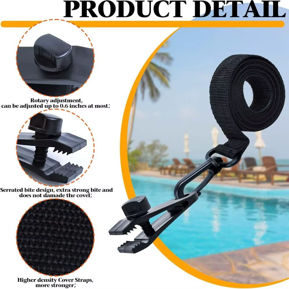 Kit d'attache robuste pour enrouleur de bâche solaire de piscine