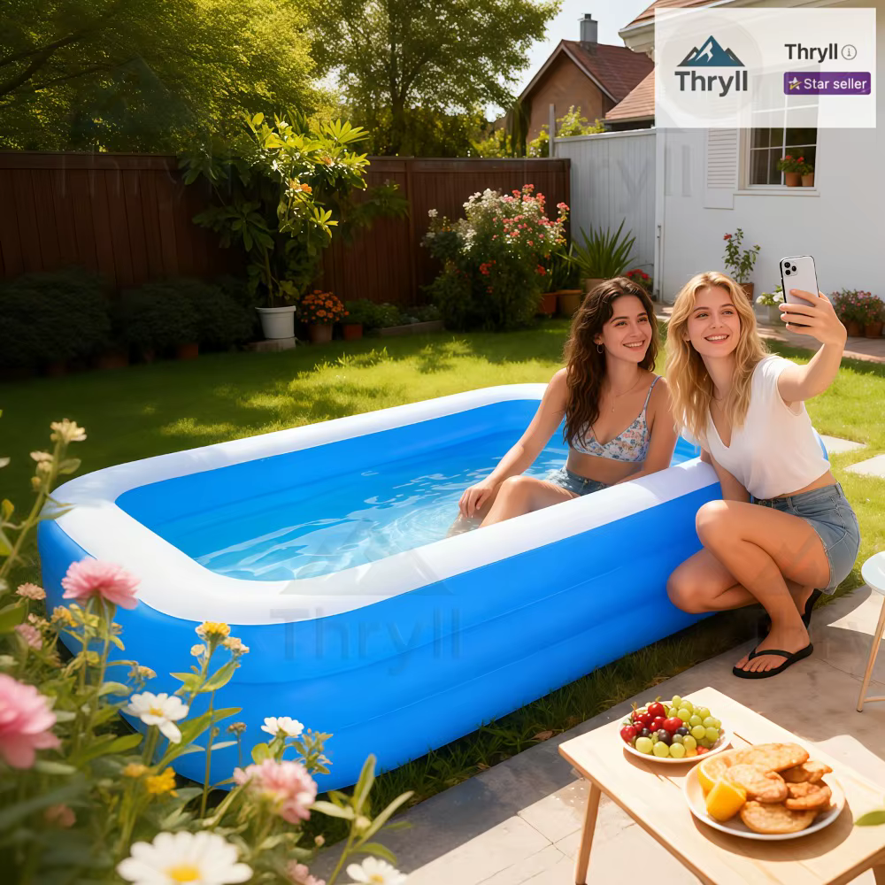 Piscine gonflable rectangulaire pour usage domestique
