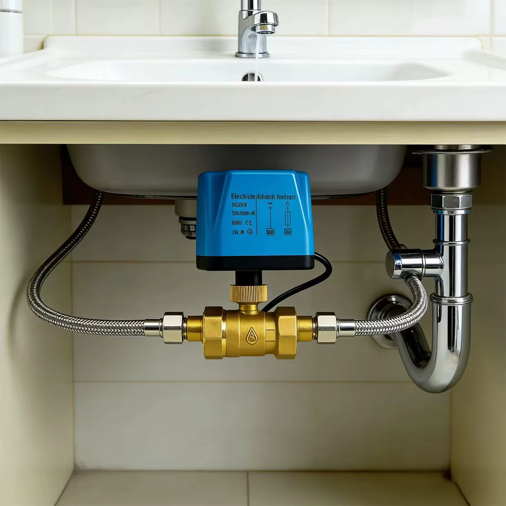 Vanne à boisseau sphérique électrique motorisée normalement fermée/ouverte 1/2'' 3/4'' 1'' 2'' 110V 220V 12V 24V 2 fils en laiton pour électrovanne d'eau