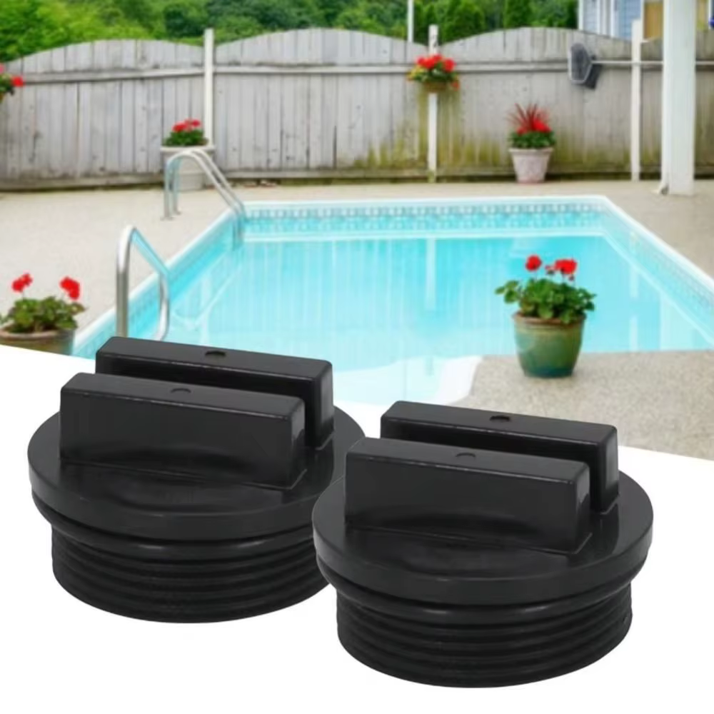 Bouchon de piscine universel en plastique blanc noir