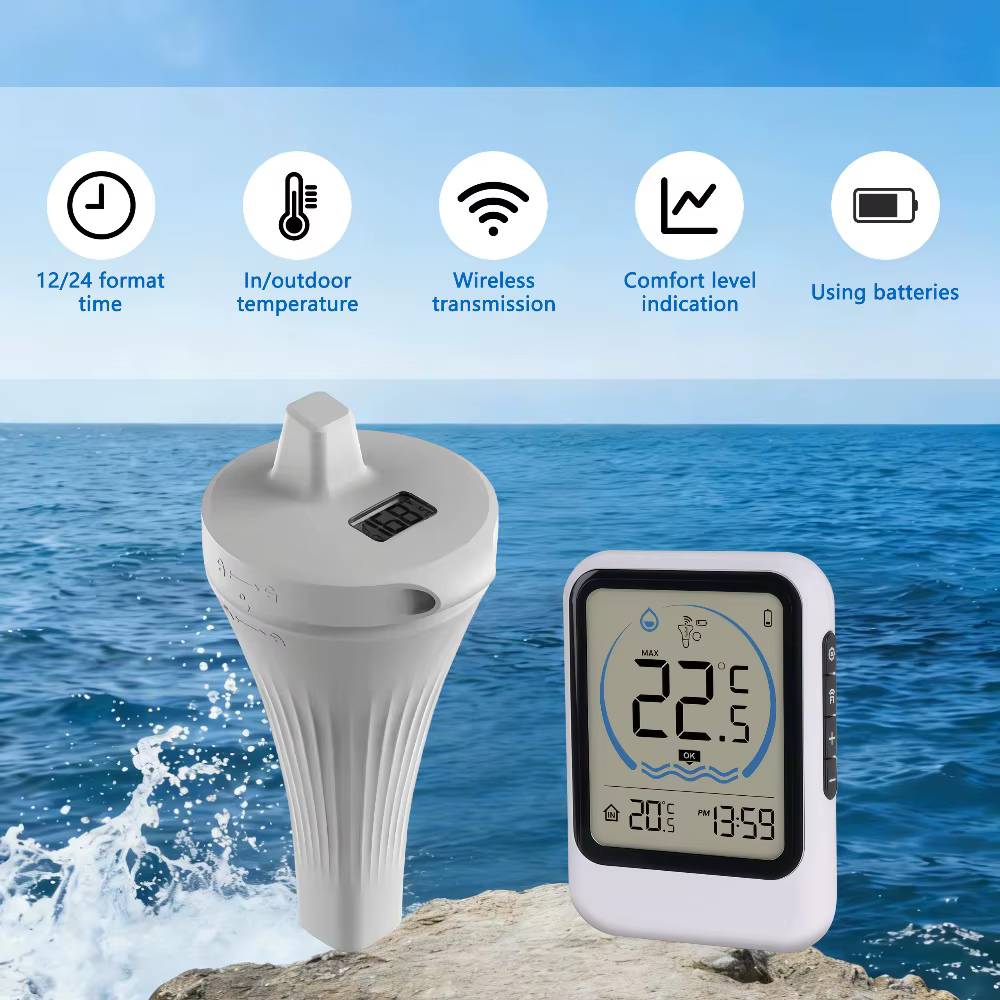 Thermomètre de piscine avec capteur de température pour piscine