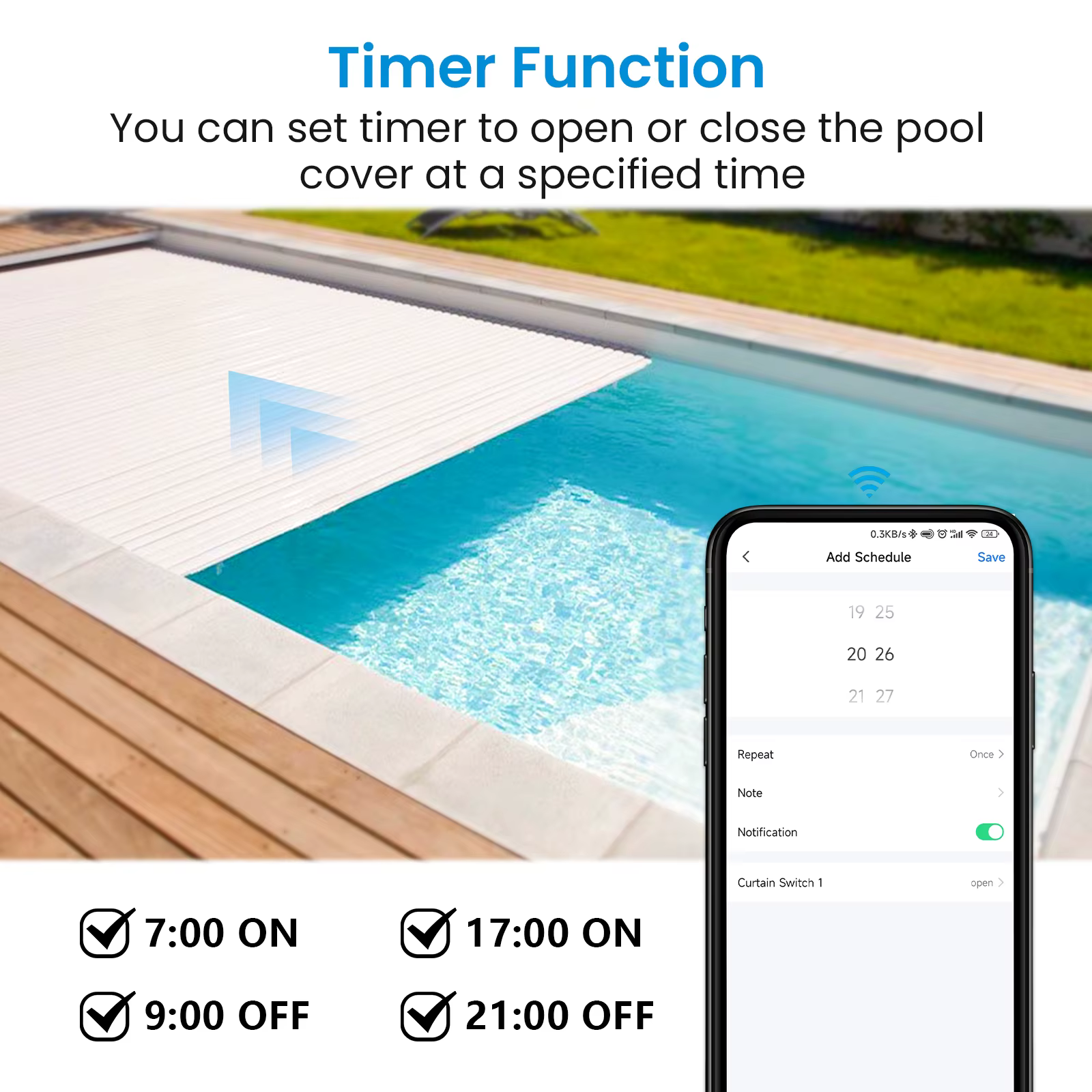 Tuya Smart Life – couvercle de piscine WiFi