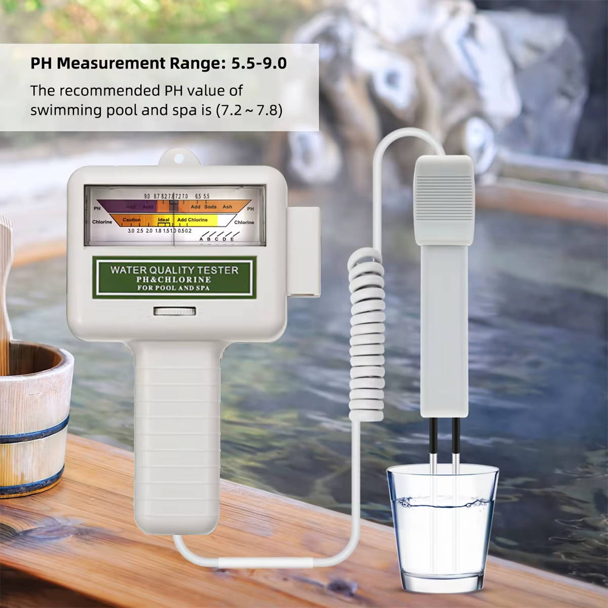 Testeur de pH portable pour piscine