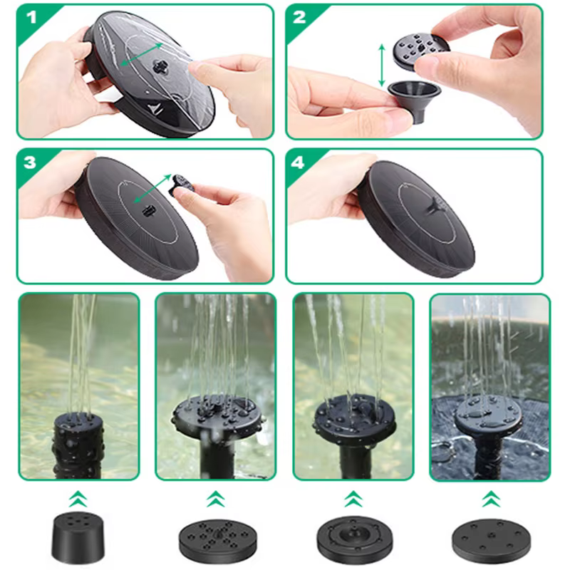Mini fontaine à eau solaire pour piscine et sécuritaires