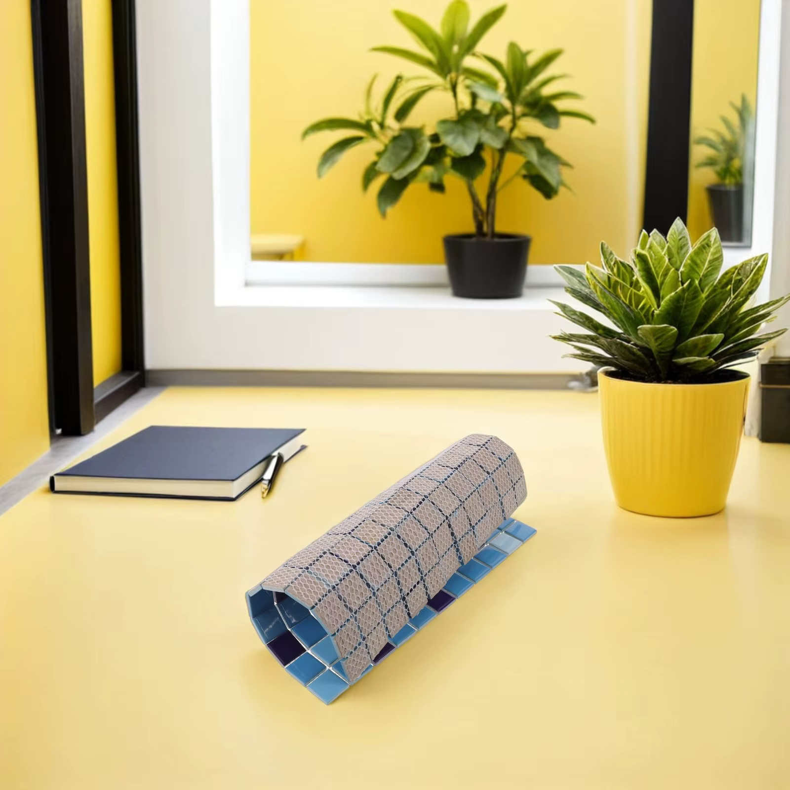 Kit de réparation de carreaux de piscine en céramique brillants 12x12 pouces, antidérapants, mosaïque bleue pour sol, cuisine, salle de bain, décoratifs