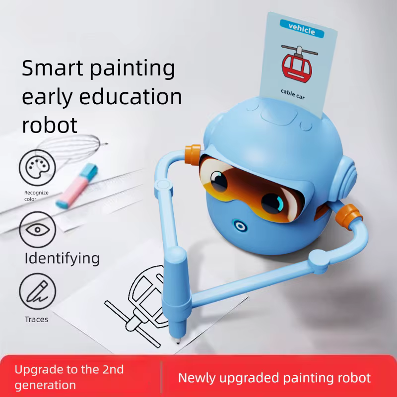 Robot de dessin Intelligent automatique, illumination, Robot de dessin Intelligent, aide pédagogique, jouet éducatif pour la petite enfance