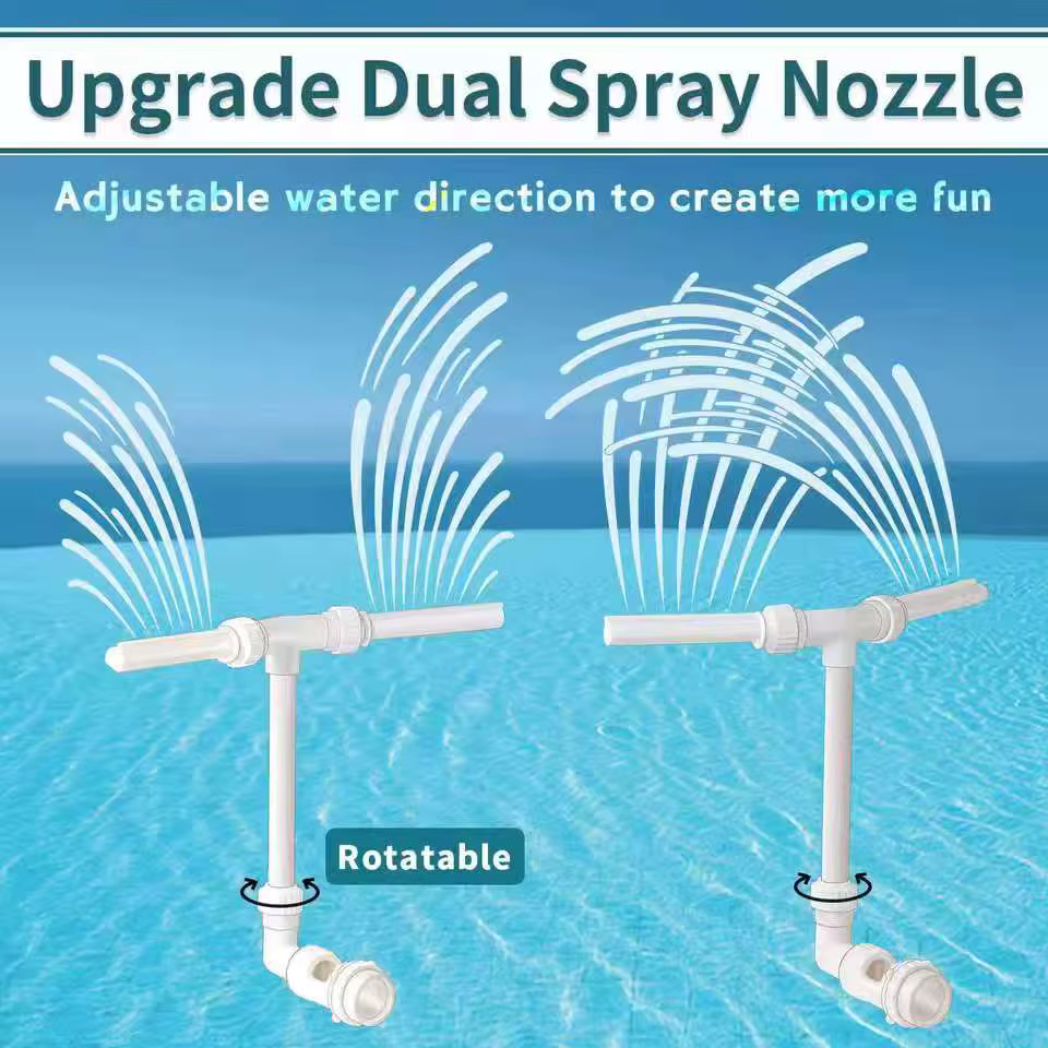 Fontaine à eau à double jet pour piscine