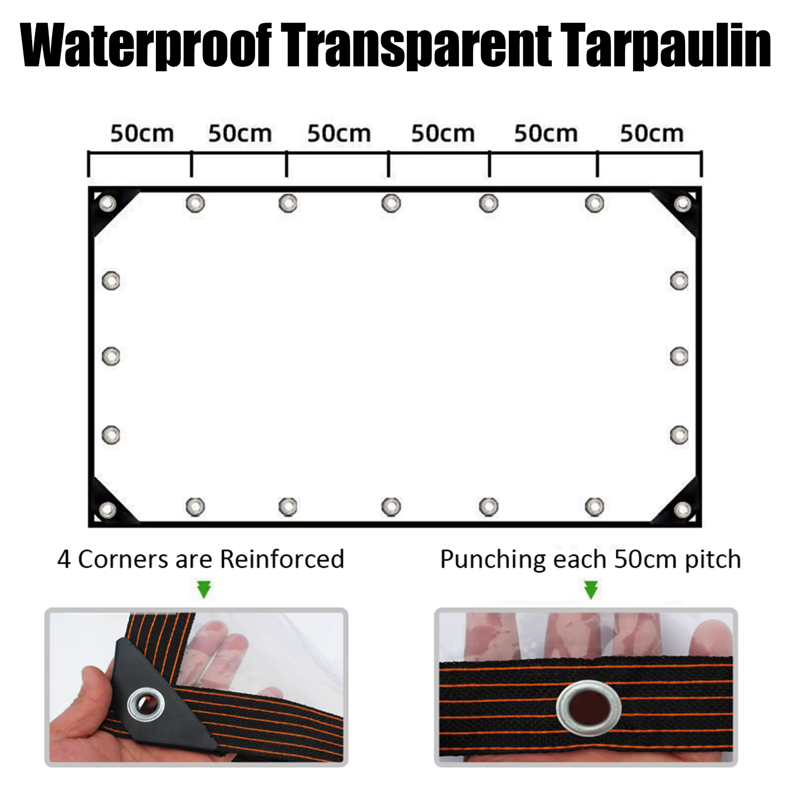 Bâche imperméable transparente épaisse pour jardin