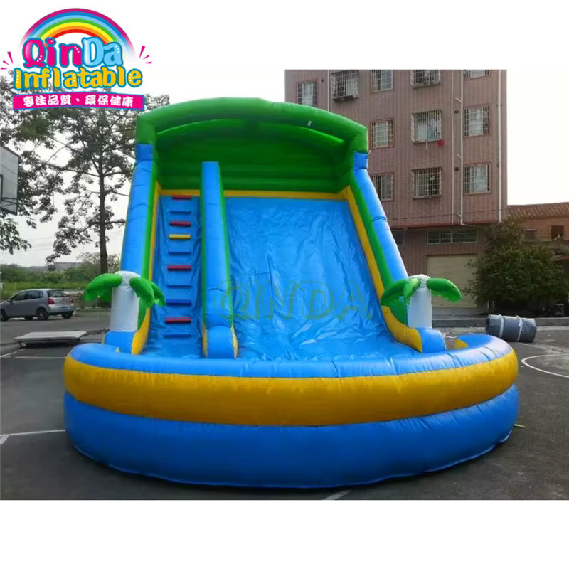 Glissière d'eau gonflable d'équipement de parc d'attractions avec la grande piscine pour des enfants