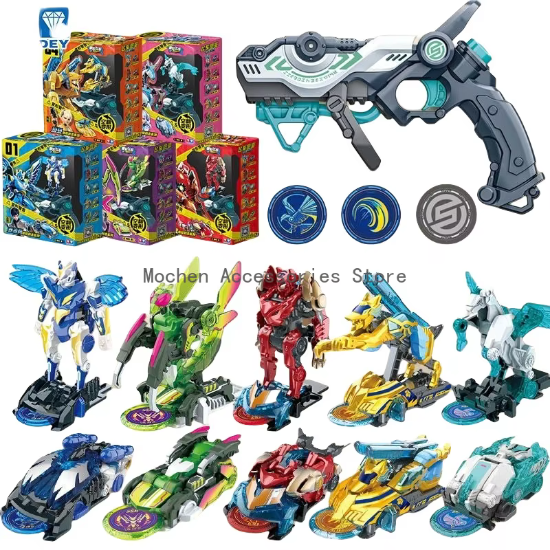 2025 Screechers Wild 5 Transformation robot déformation voiture ornements jeu cristal Code mystère rotation figurines d'action enfants jouets