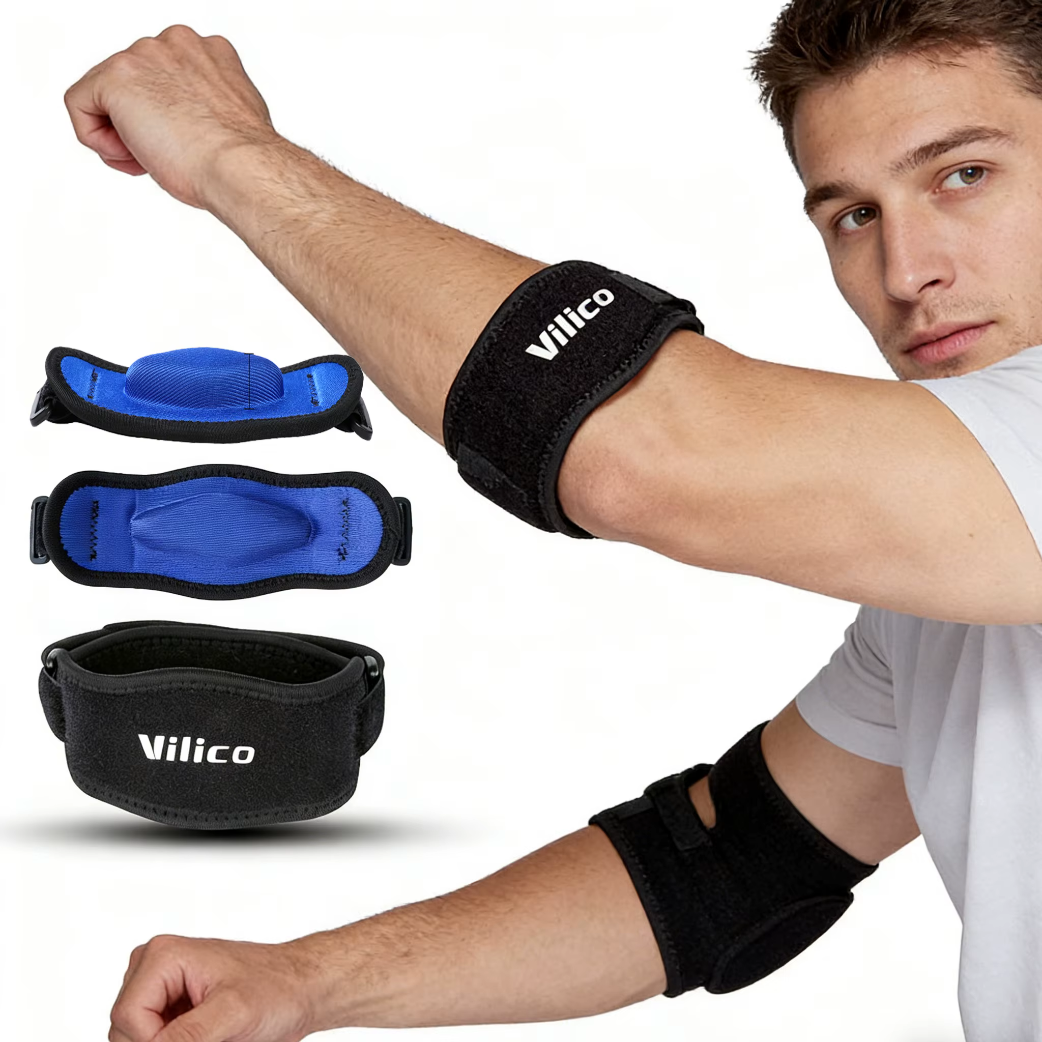 Sangle de coude de Tennis, 1 pièce, pour tendinite, douleurs articulaires, Support de coude réglable pour salle de sport, basket-ball, Tennis, Golf, protecteur de coude