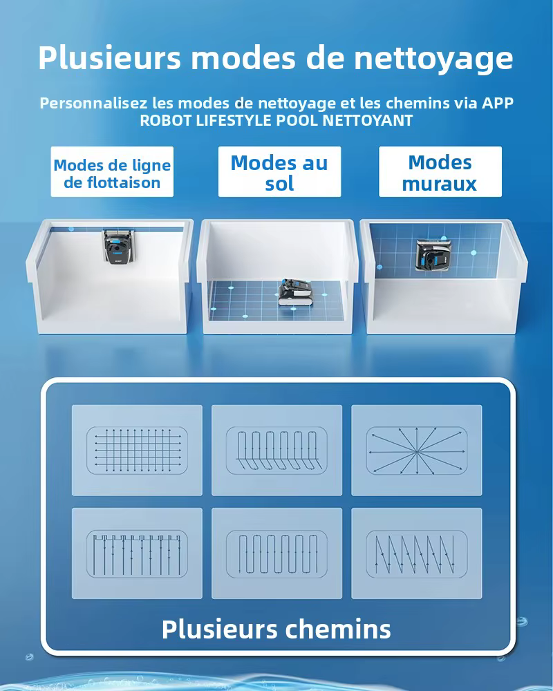 Robot nettoyeur de piscine électrique 30m