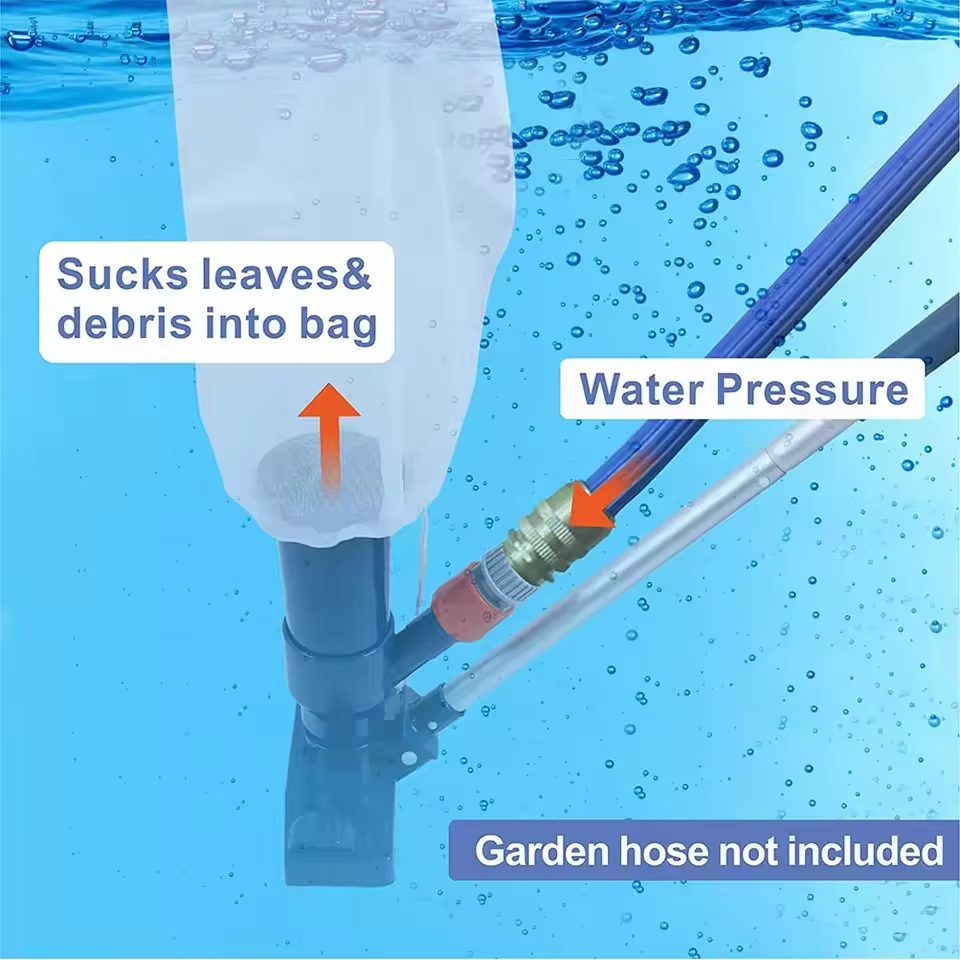 Aspirateur de piscine, nettoyage rapide pour piscines creusées/hors sol