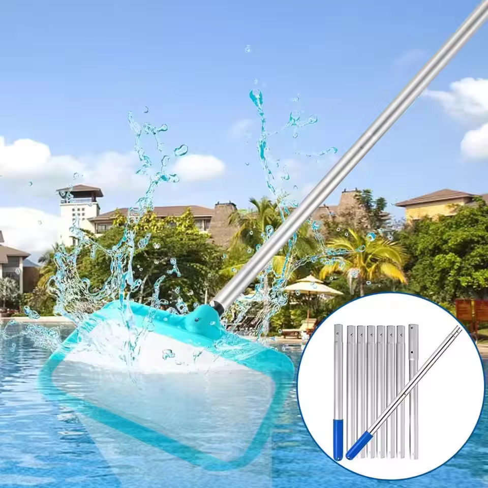 Perche télescopique réglable en alliage d'aluminium pour piscine