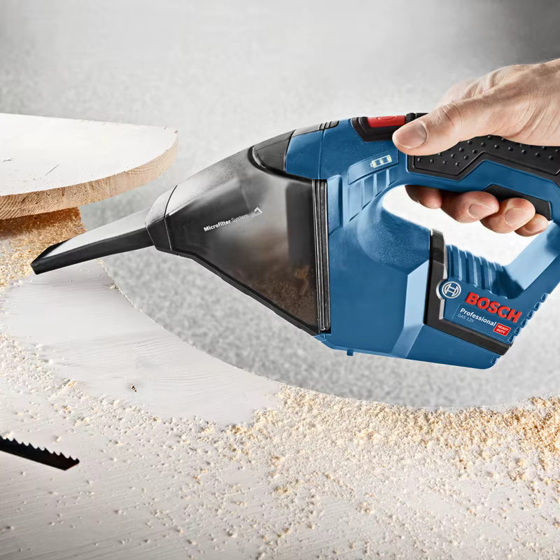 Bosch GAS 12V-LI Aspirateur à main sans fil 12V professionnel avec batterie lithium-ion rechargeable, outil léger pour éliminer la poussière