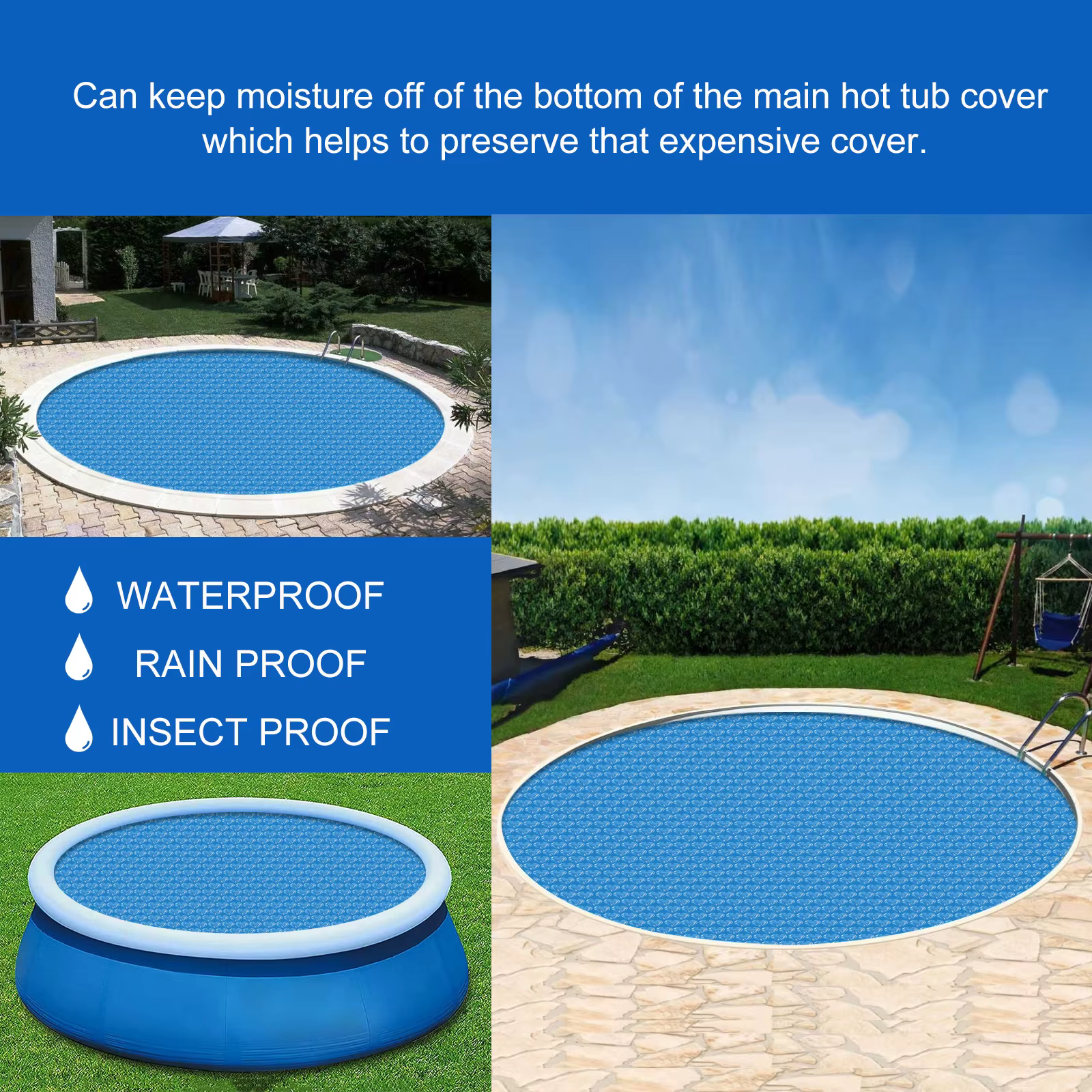 Juste de protection pour piscine de 4
