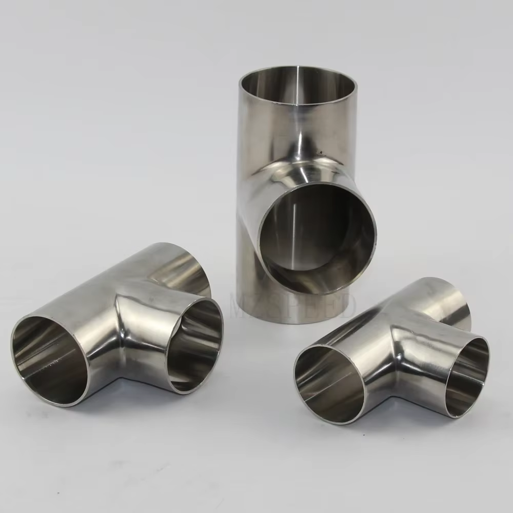 Té en acier inoxydable 304 OD 19 mm-102 mm Acier inoxydable 1