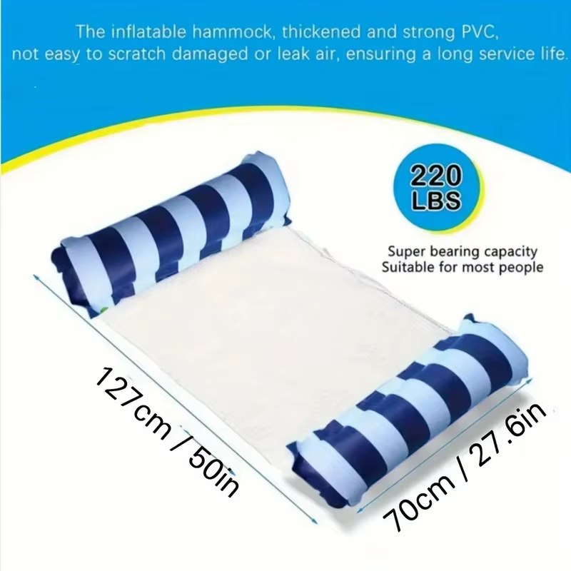Chaises longues rayées haut de gamme pour piscine - Matelas de bain de soleil durables