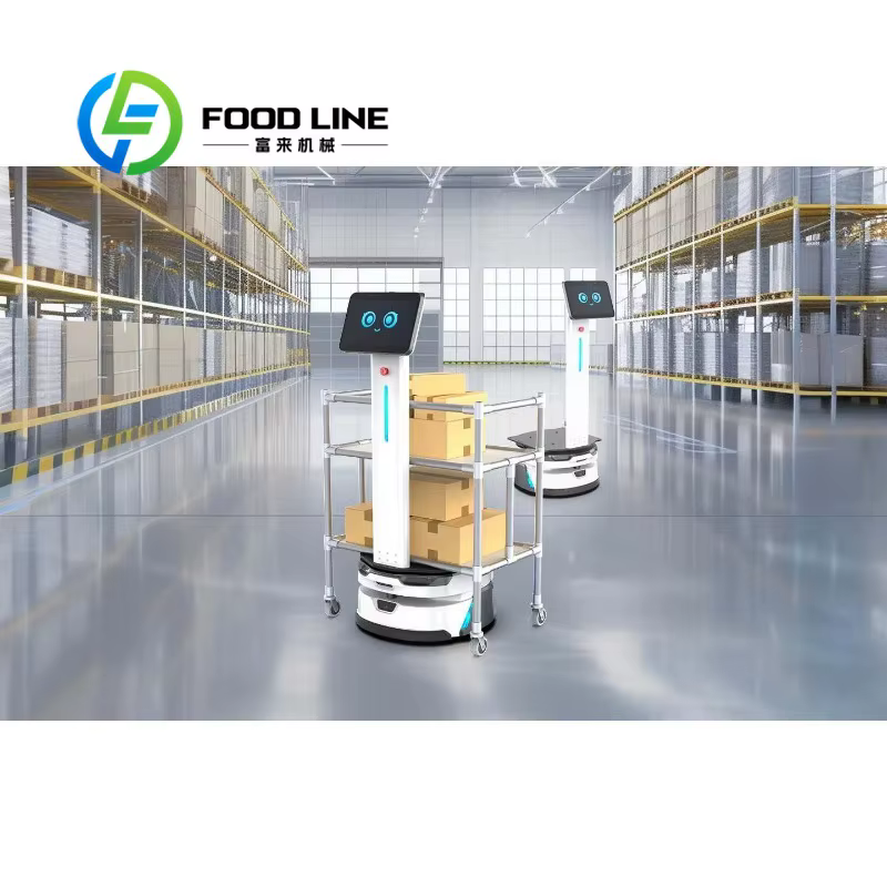 Robot de distribution de tâches sans pilote intelligent AI Robot de logistique d'atelier automatique sans rail