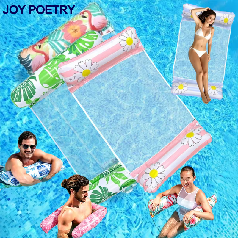 Matelas flottant gonflable 4-en-1 pour piscine